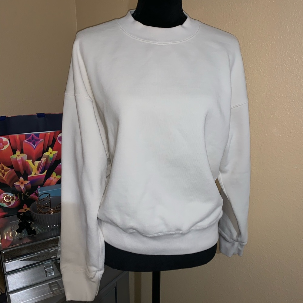 Structured Cream Colored Sweatshirt